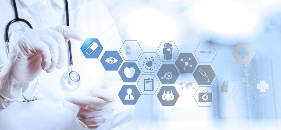 Healthcare data and clinical technology concept